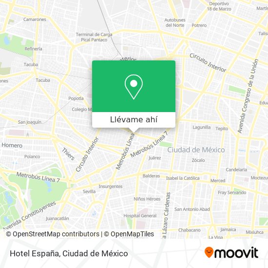 Mapa de Hotel España