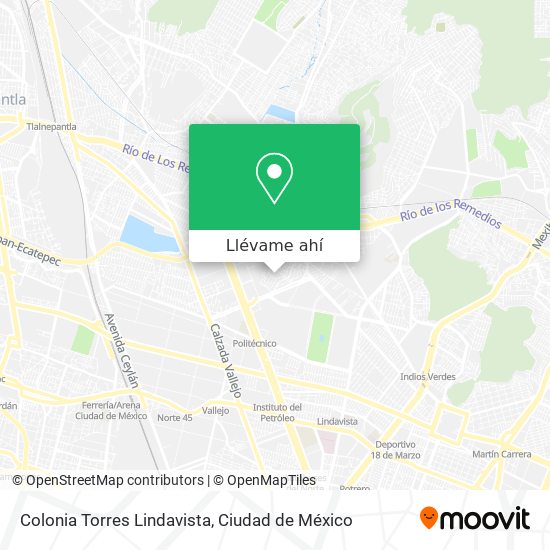 Mapa de Colonia Torres Lindavista