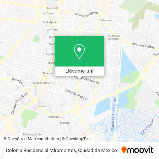 Mapa de Colonia Residencial Miramontes