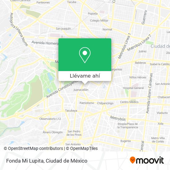 Mapa de Fonda Mi Lupita