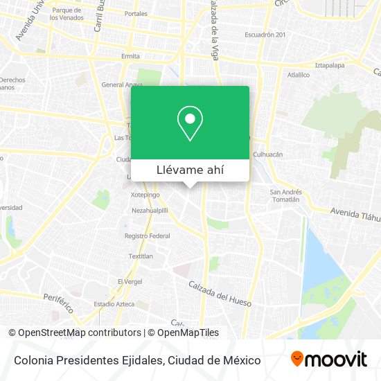 Mapa de Colonia Presidentes Ejidales