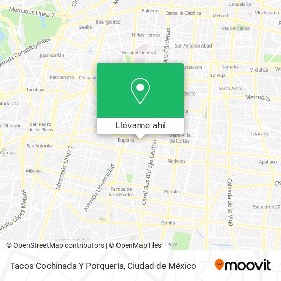 Mapa de Tacos Cochinada Y Porquería