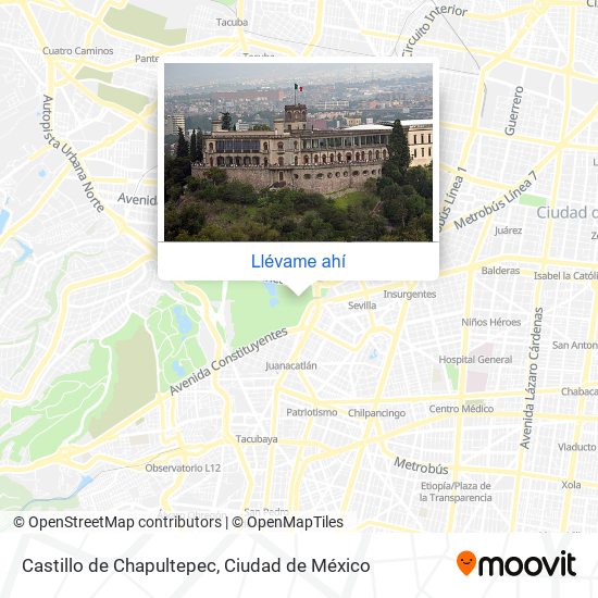 Cómo llegar a Castillo de Chapultepec en Azcapotzalco en Autobús o Metro?