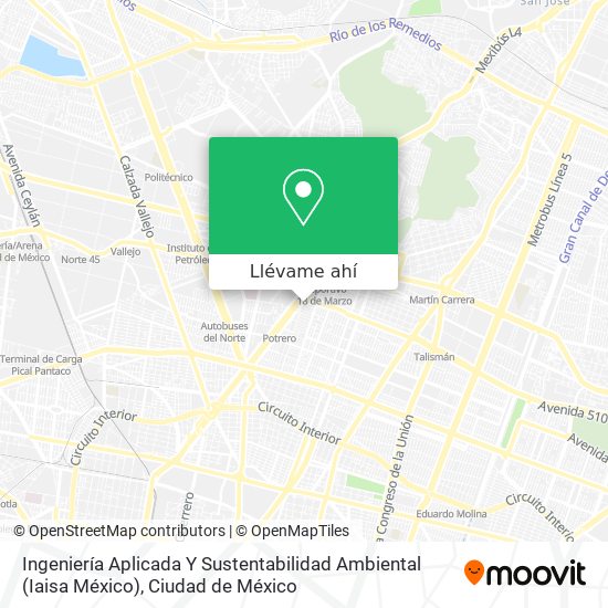 Mapa de Ingeniería Aplicada Y Sustentabilidad Ambiental (Iaisa México)