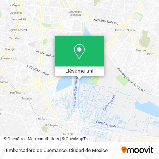 Mapa de Embarcadero de Cuemanco