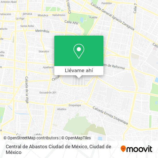 Mapa de Central de Abastos Ciudad de México