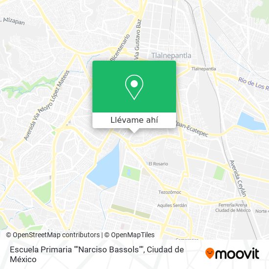 Mapa de Escuela Primaria ""Narciso Bassols""