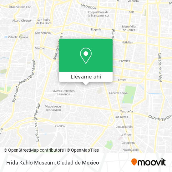 Mapa de Frida Kahlo Museum