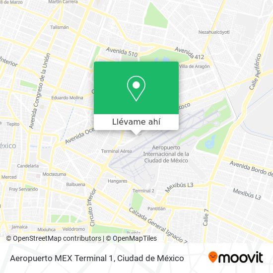 Mapa de Aeropuerto MEX Terminal 1