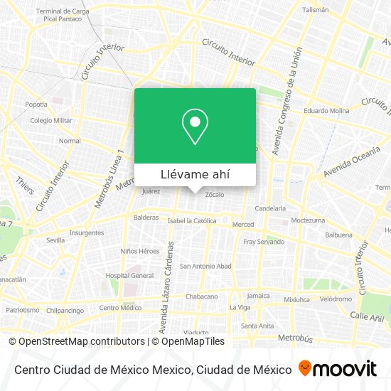 Mapa de Centro Ciudad de México Mexico