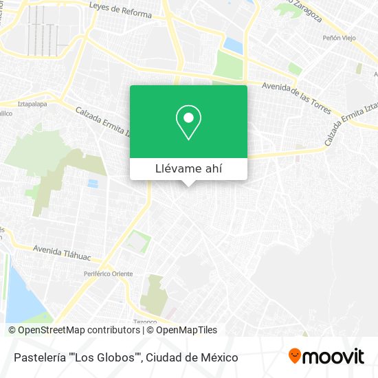 Mapa de Pastelería ""Los Globos""