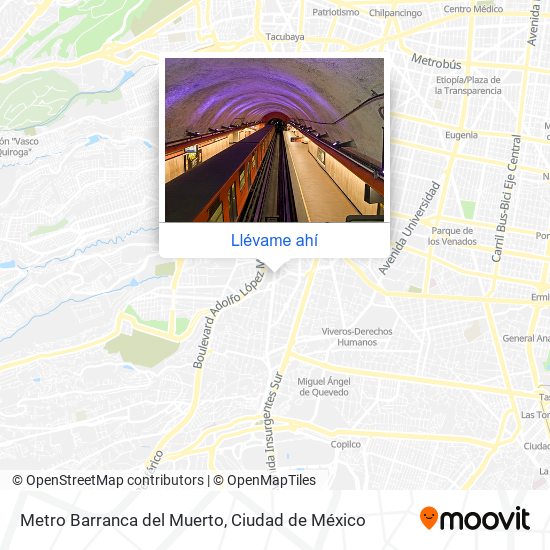 Mapa de Metro Barranca del Muerto