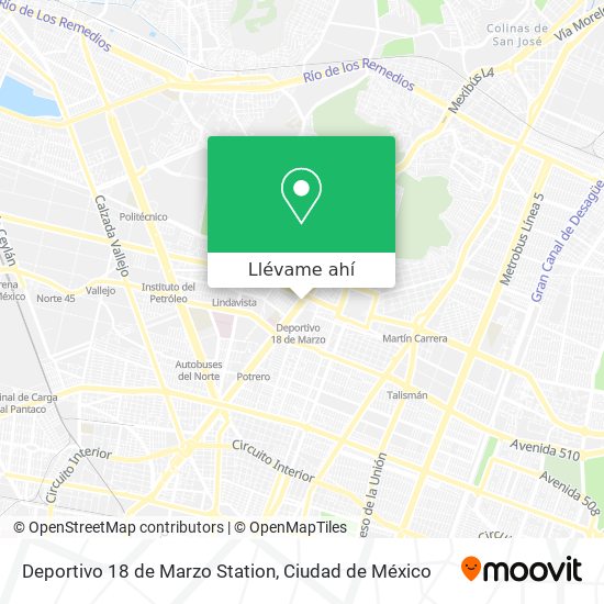Mapa de Deportivo 18 de Marzo Station