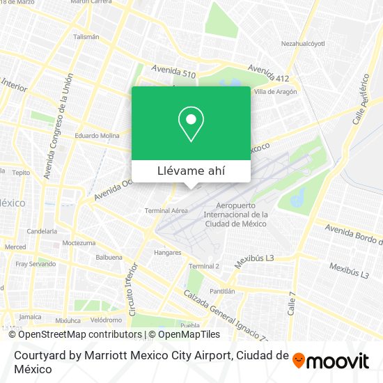 Mapa de Courtyard by Marriott Mexico City Airport