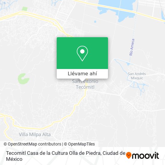 Mapa de Tecomitl Casa de la Cultura Olla de Piedra