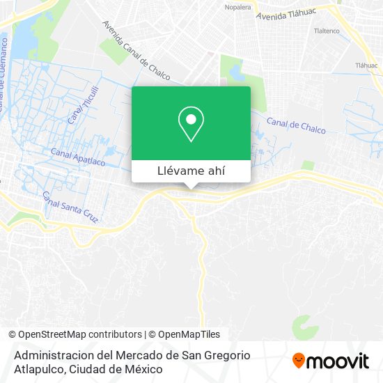 Mapa de Administracion del Mercado de San Gregorio Atlapulco
