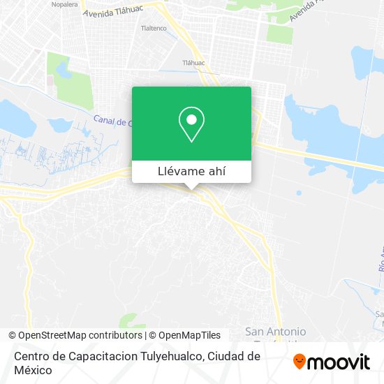 Mapa de Centro de Capacitacion Tulyehualco