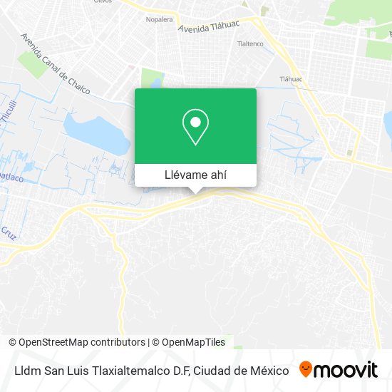 Mapa de Lldm San Luis Tlaxialtemalco D.F
