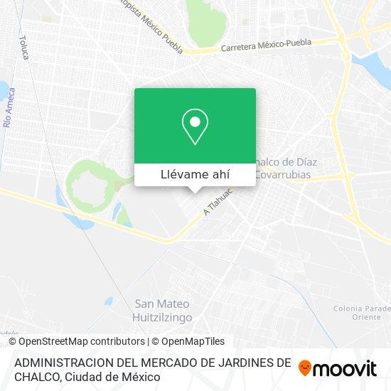 Mapa de ADMINISTRACION DEL MERCADO DE JARDINES DE CHALCO
