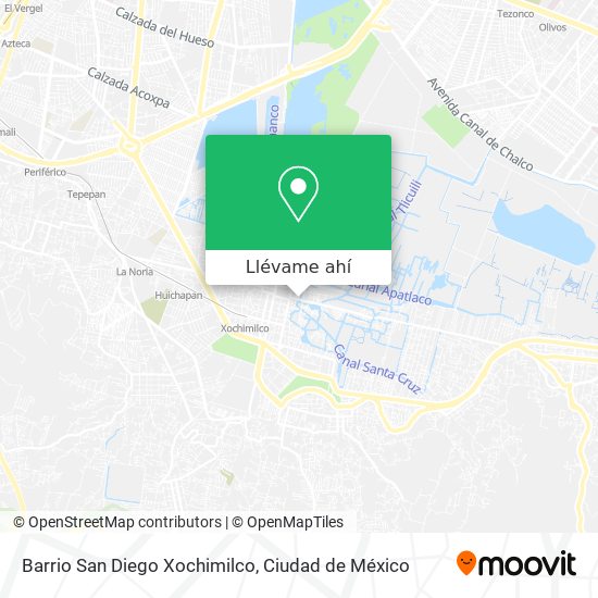 Mapa de Barrio San Diego Xochimilco