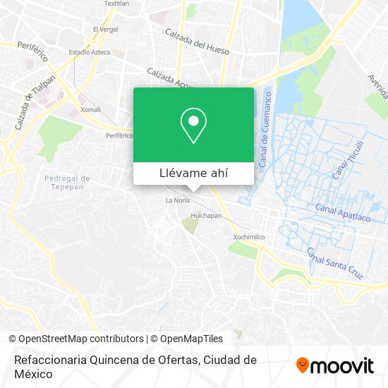 Mapa de Refaccionaria Quincena de Ofertas