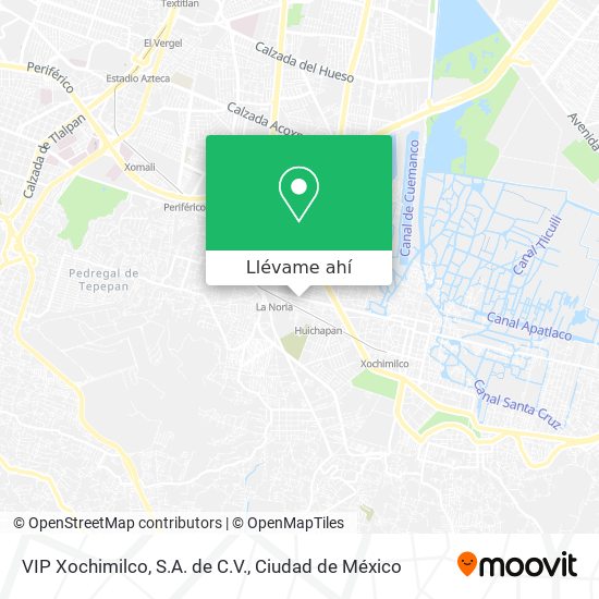 Mapa de VIP Xochimilco, S.A. de C.V.