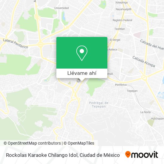 Mapa de Rockolas Karaoke Chilango Idol