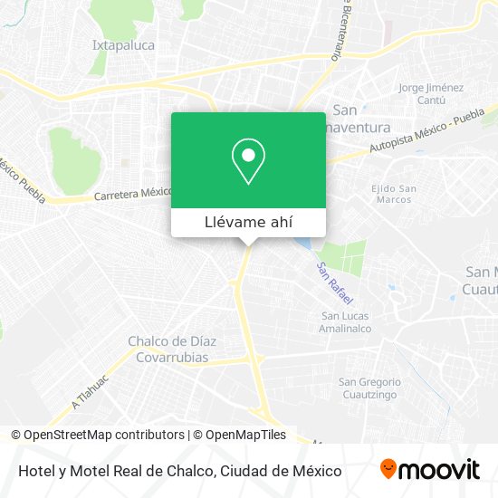 Mapa de Hotel y Motel Real de Chalco