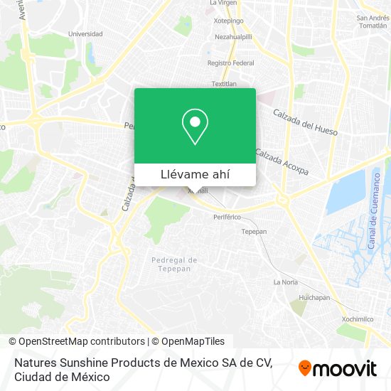Mapa de Natures Sunshine Products de Mexico SA de CV