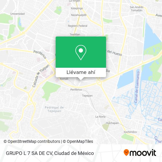 Mapa de GRUPO L 7 SA DE CV