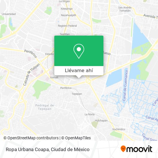 Mapa de Ropa Urbana Coapa