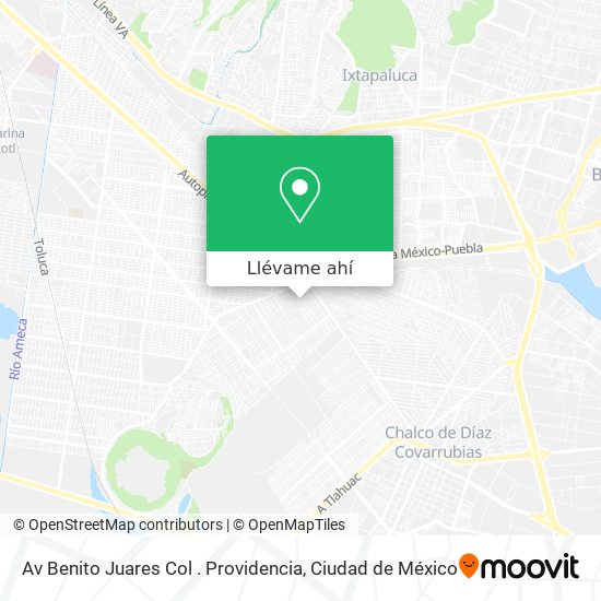 Mapa de Av Benito Juares Col . Providencia