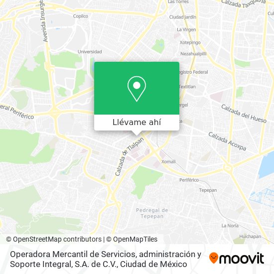 Mapa de Operadora Mercantil de Servicios, administración y Soporte Integral, S.A. de C.V.