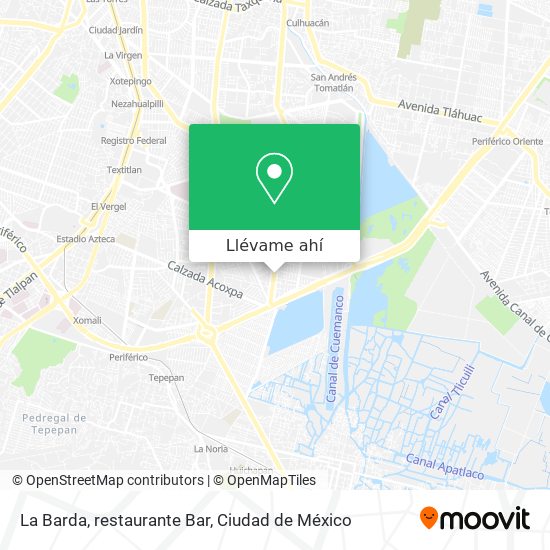 Mapa de La Barda, restaurante Bar