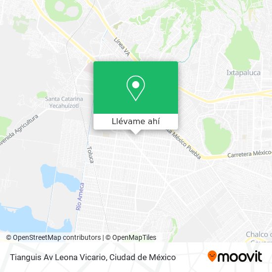 Mapa de Tianguis Av Leona Vicario