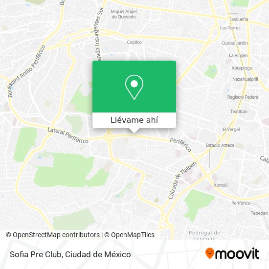 Mapa de Sofia Pre Club