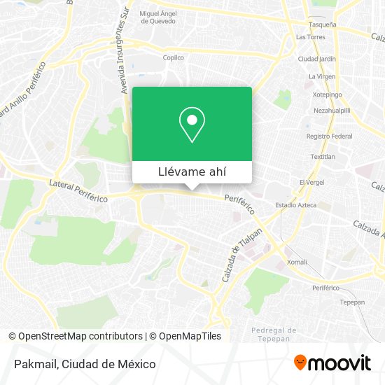 Mapa de Pakmail