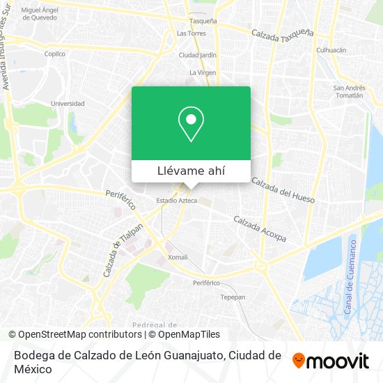Mapa de Bodega de Calzado de León Guanajuato
