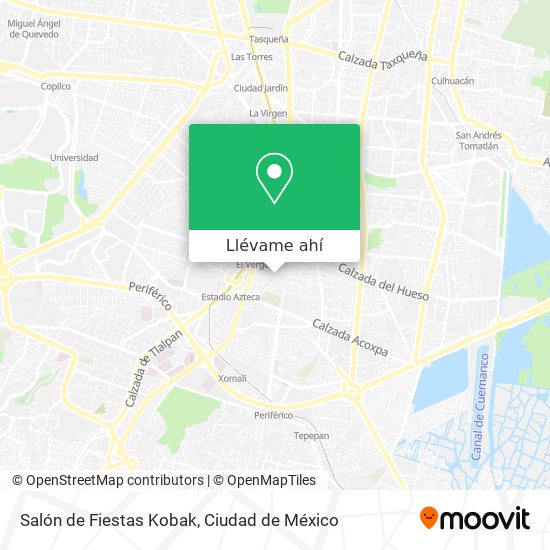 Mapa de Salón de Fiestas Kobak