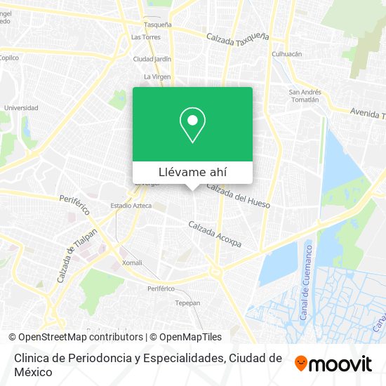 Mapa de Clinica de Periodoncia y Especialidades