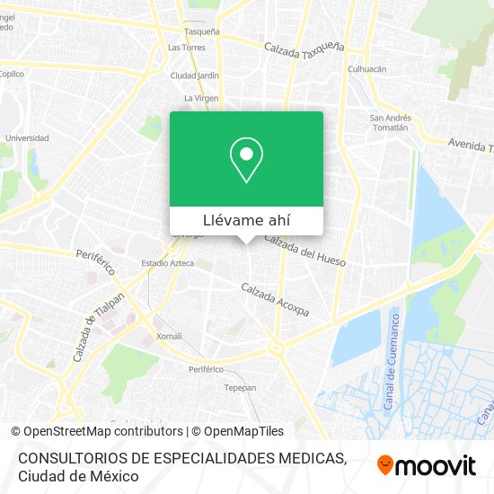 Mapa de CONSULTORIOS DE ESPECIALIDADES MEDICAS