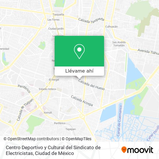 Mapa de Centro Deportivo y Cultural del Sindicato de Electricistas