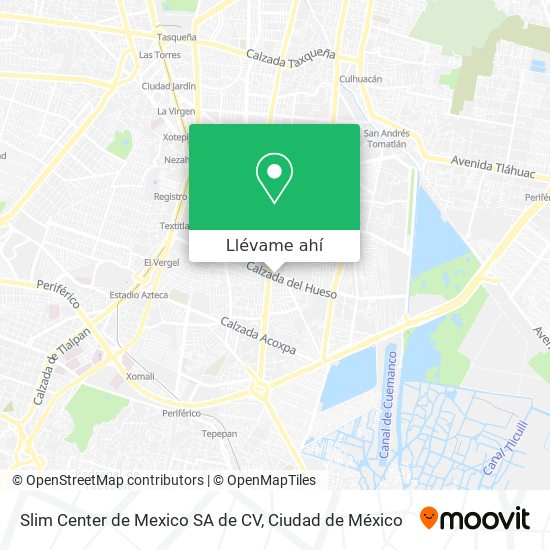 Mapa de Slim Center de Mexico SA de CV