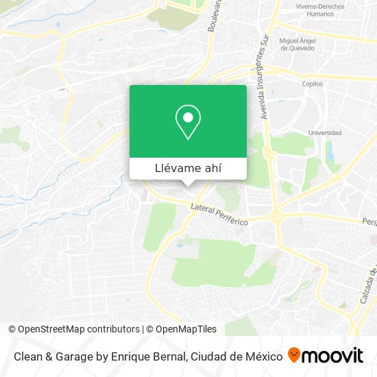 Mapa de Clean & Garage by Enrique Bernal