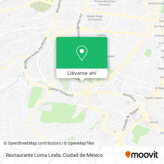 Mapa de Restaurante Loma Linda