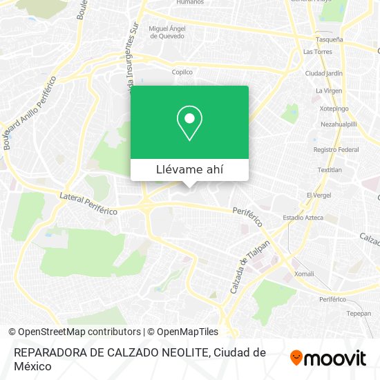 Mapa de REPARADORA DE CALZADO NEOLITE