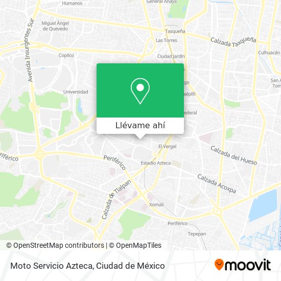 Mapa de Moto Servicio Azteca