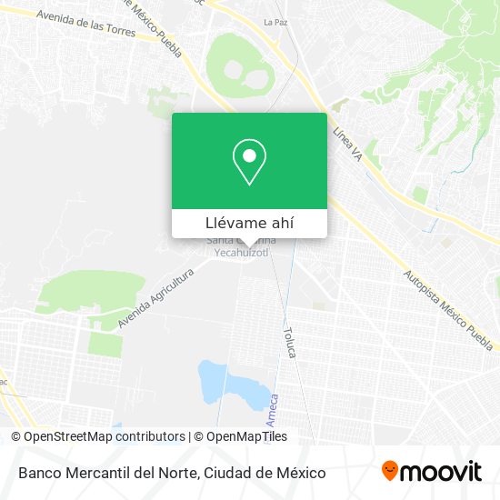 Mapa de Banco Mercantil del Norte