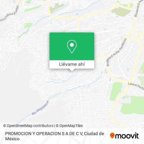 Mapa de PROMOCION Y OPERACION S A DE C V