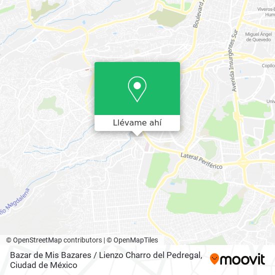 Mapa de Bazar de Mis Bazares / Lienzo Charro del Pedregal